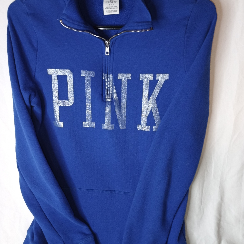 PINK Victoria's Secret W/ Ky. Wildcats Logo Cobalt Blue Hoodie